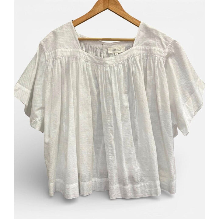 The Great Square Neck Peasant Top Blouse - Size Medium