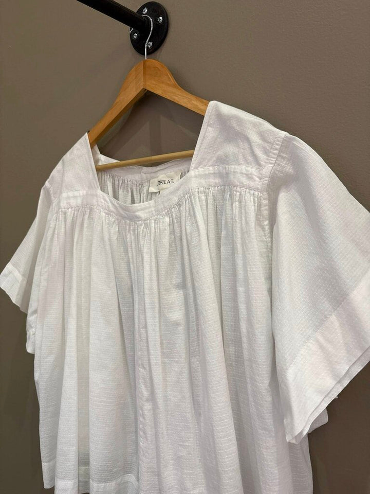 The Great Square Neck Peasant Top Blouse - Size Medium