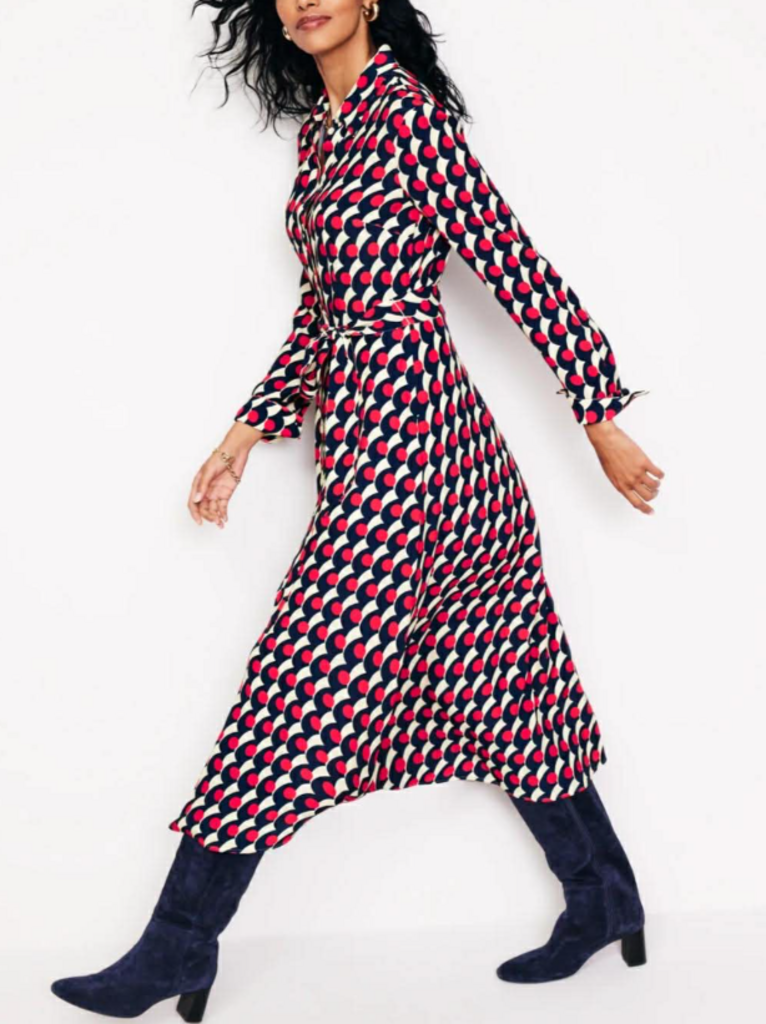 Boden Kate Longsleeve Midi Shirt Dress - Size 2R