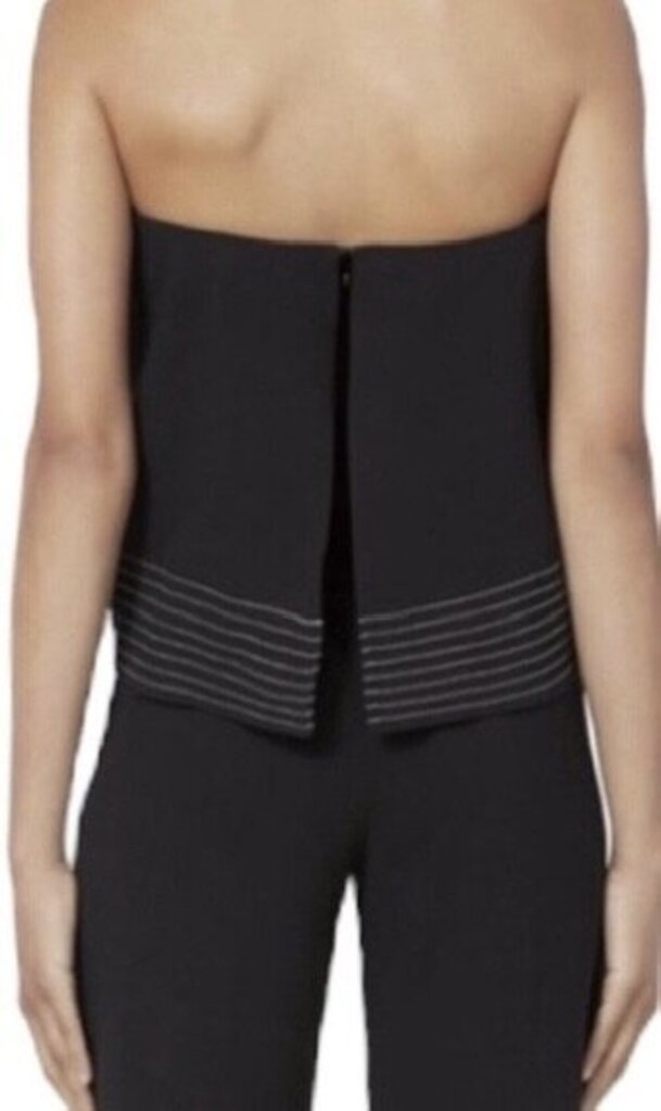 Intermix Strapless Stitching Overlay Jumpsuit - Size 8