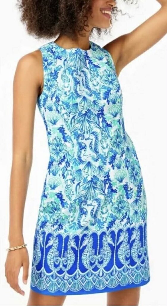 Lilly Pulitzer Mila Shift Dress in Sea Glass Aqua - Size 2