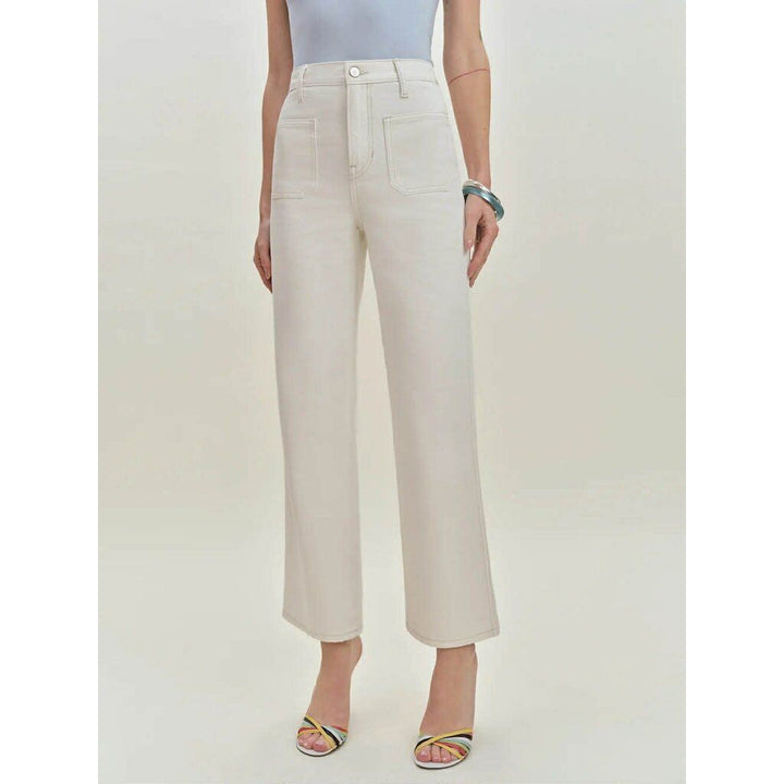 Reformation NWT Alyssa Stretch High Rise Wide Leg Cropped Jeans - Size 27