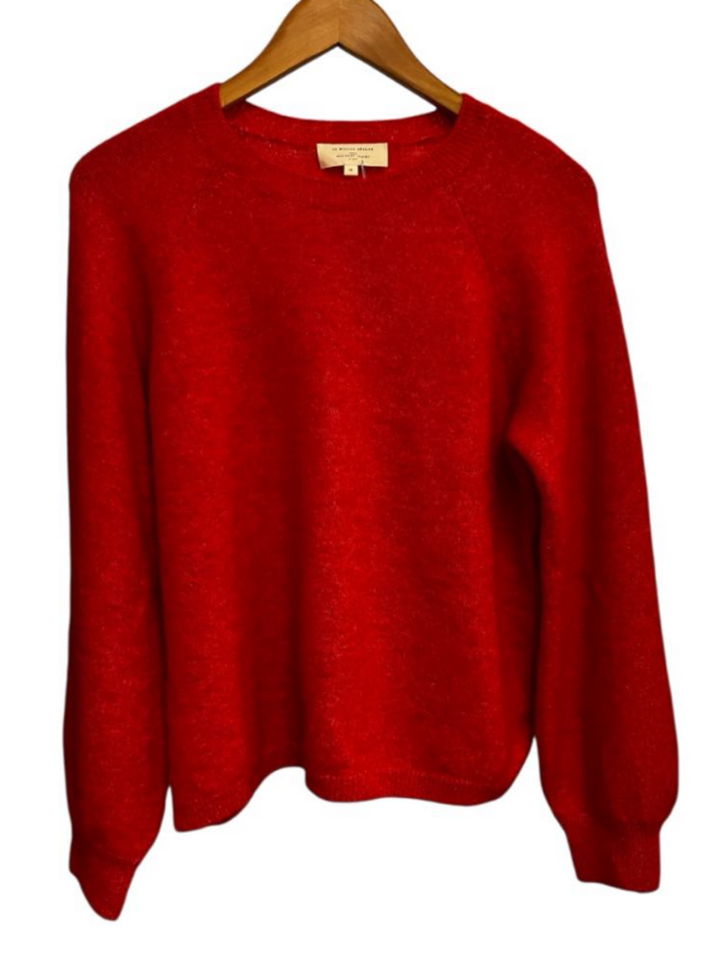 La Maille Sezane Red Wool Blend Sweater- Size Medium