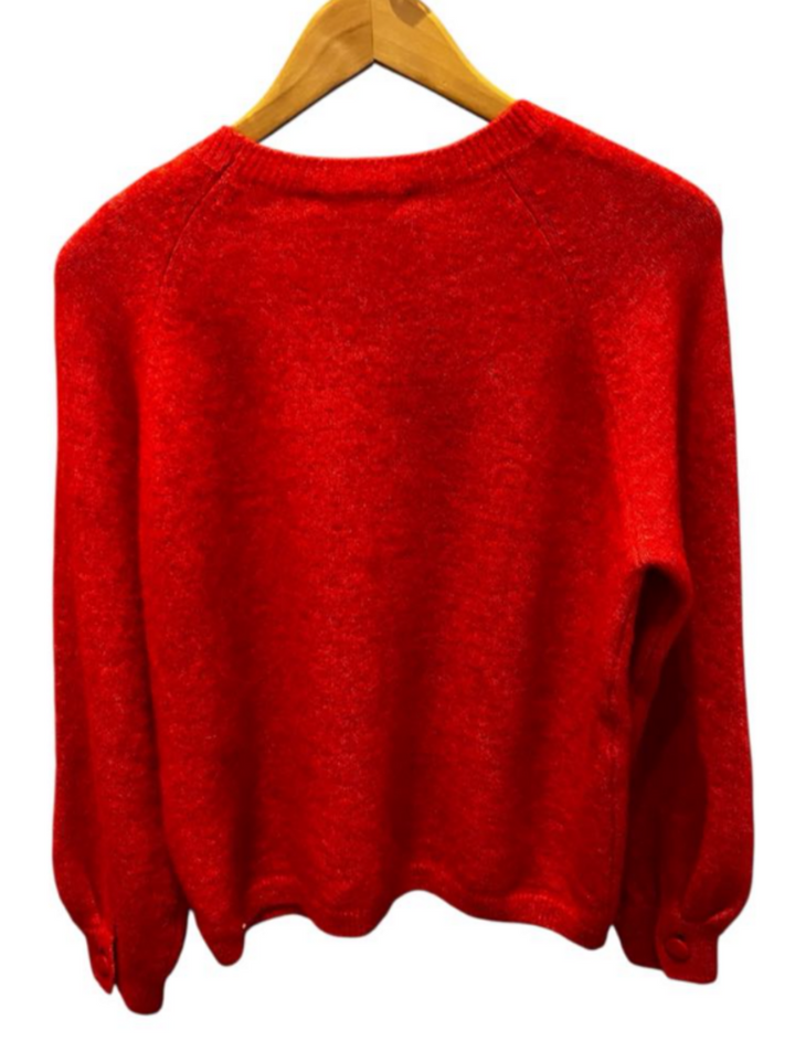 La Maille Sezane Red Wool Blend Sweater- Size Medium