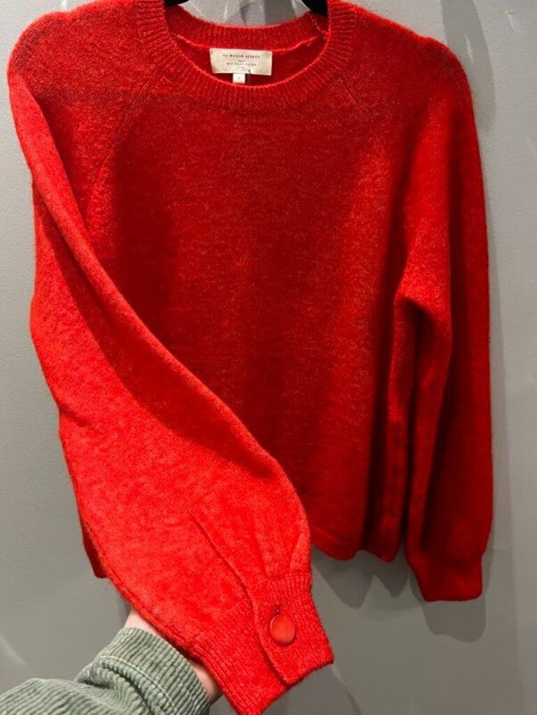 La Maille Sezane Red Wool Blend Sweater- Size Medium