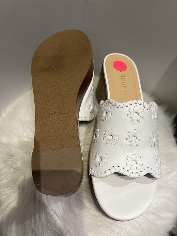 Jack Rogers Rory White Wedges- Size 9.5