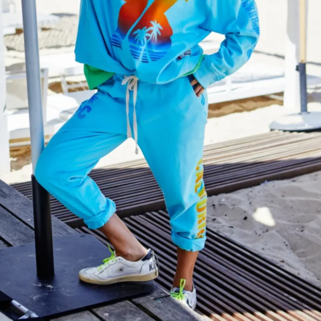 Hammill & Co California Trackpant Aqua - Size Large