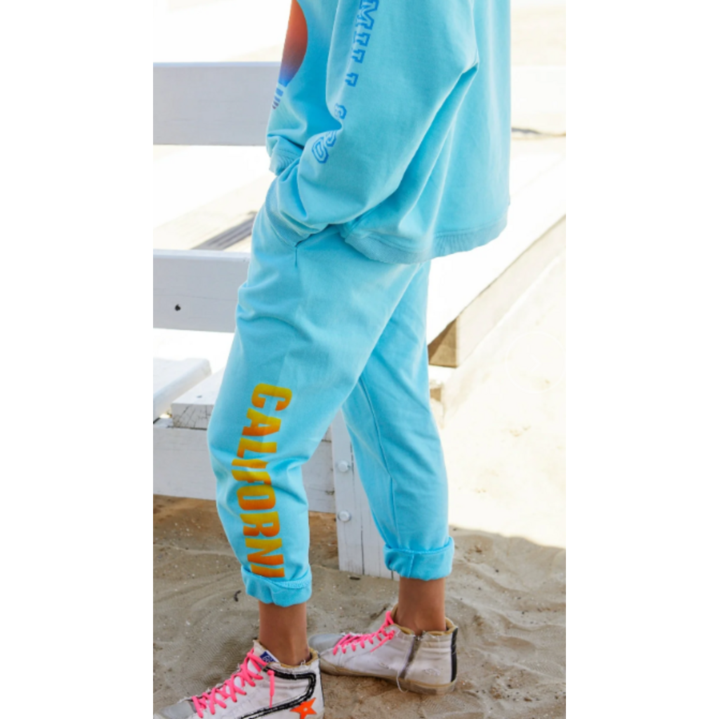 Hammill & Co California Trackpant Aqua - Size Large