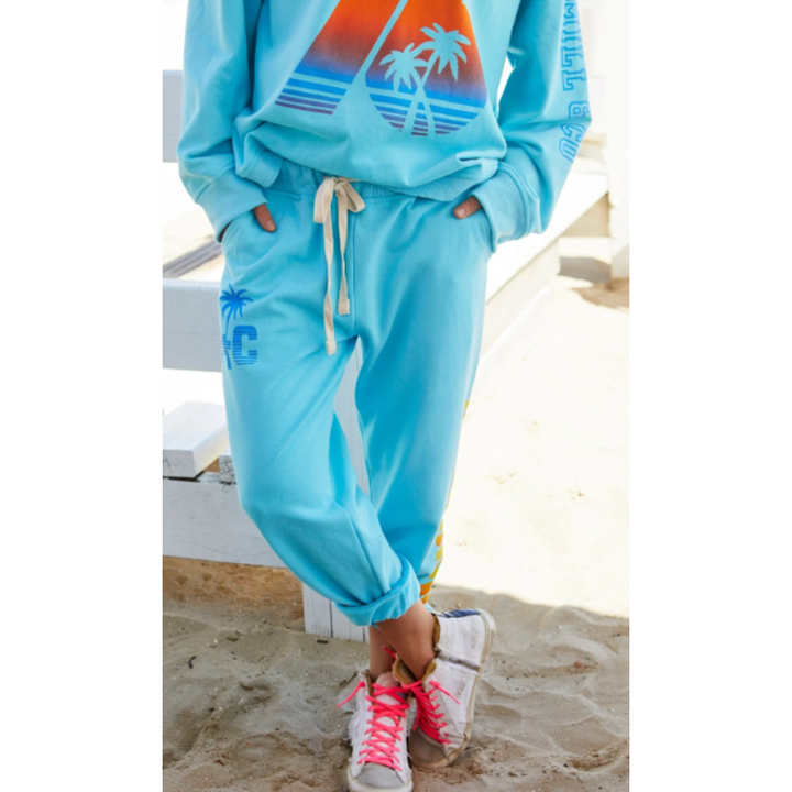 Hammill & Co California Trackpant Aqua - Size Large