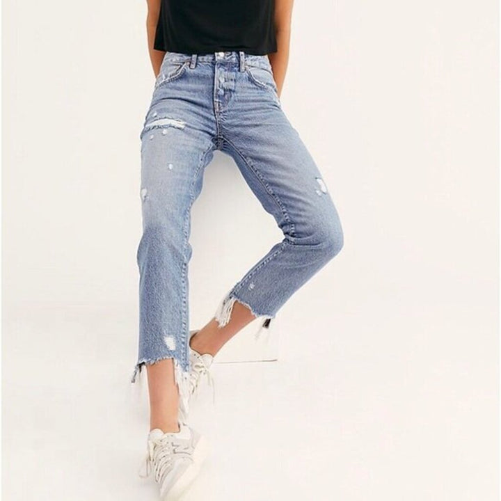Free People NWT Good Times Relaxed Distressed Skinny Jeans - Size 25