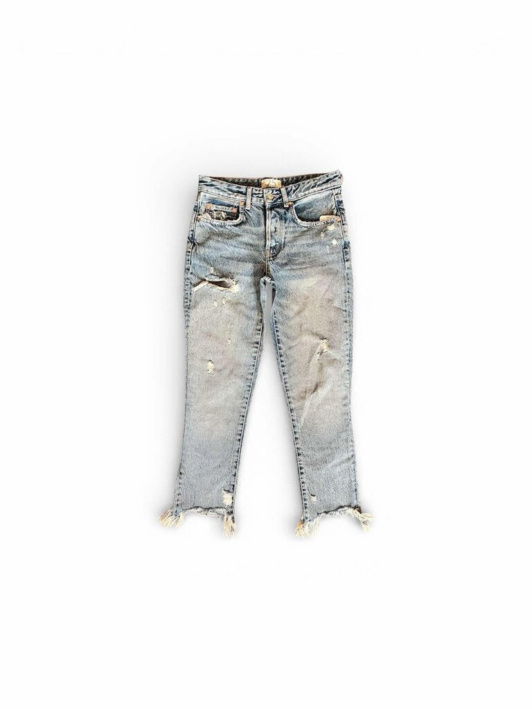 Free People NWT Good Times Relaxed Distressed Skinny Jeans - Size 25
