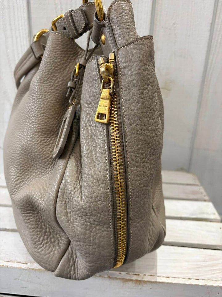 Prada Vitello Daino Side Pocket Hobo