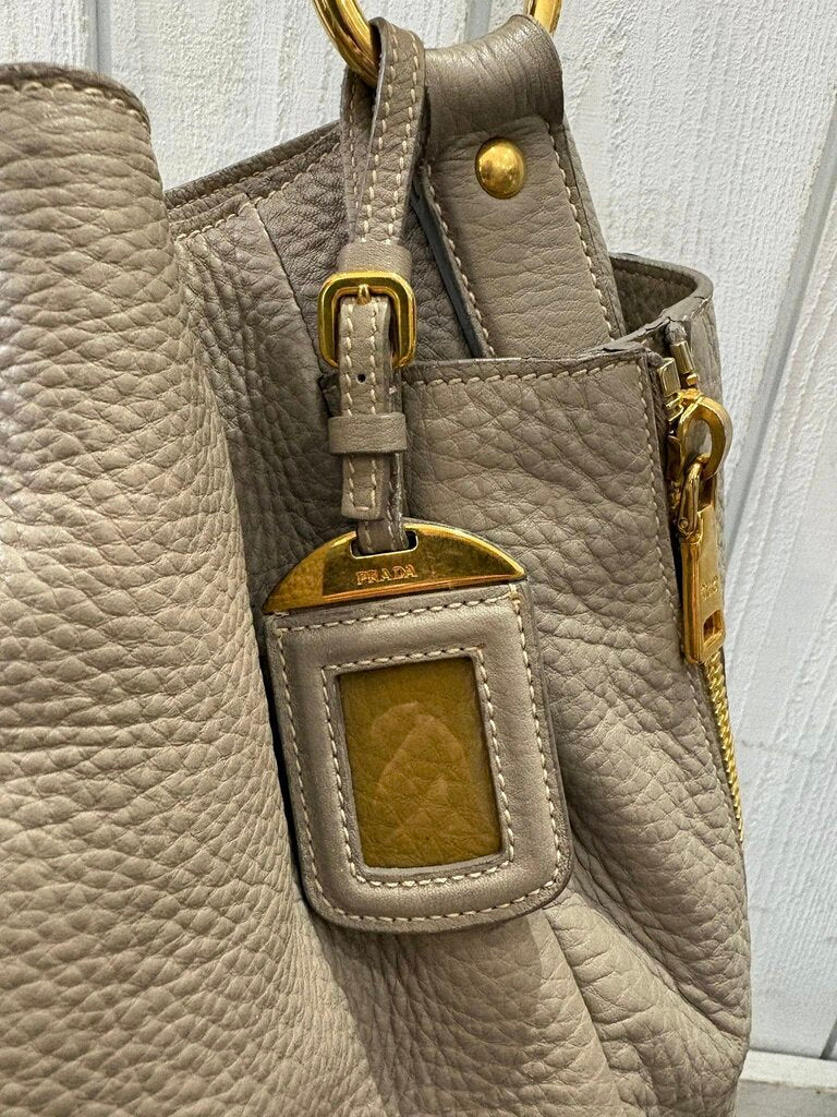 Prada Vitello Daino Side Pocket Hobo