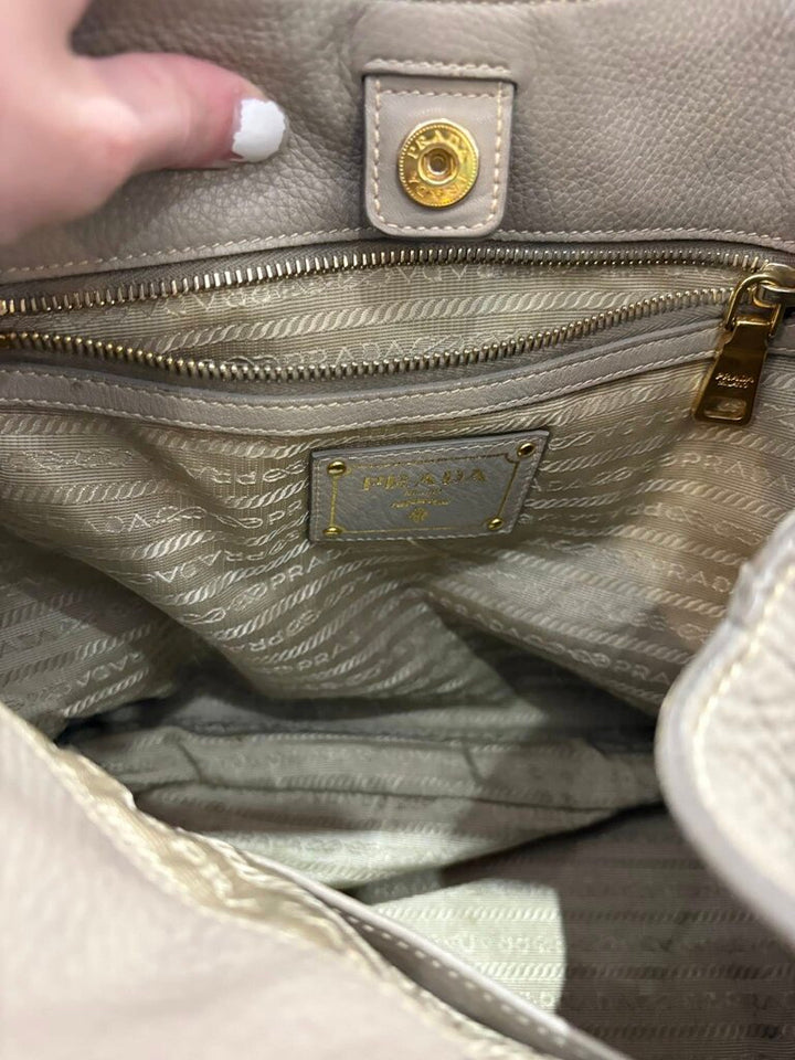 Prada Vitello Daino Side Pocket Hobo