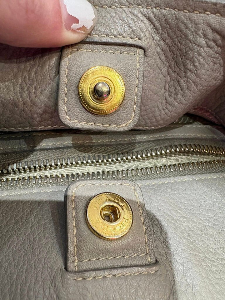 Prada Vitello Daino Side Pocket Hobo