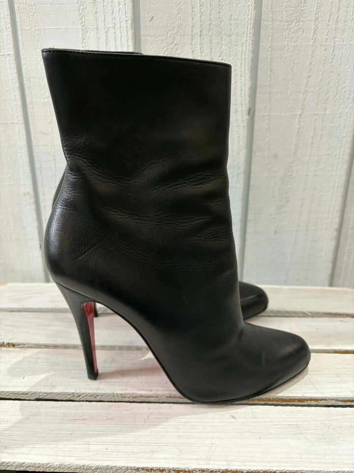 Christian Louboutin Leather Carezza Paris 100 Boots - Size 37.5