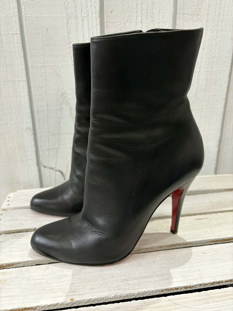 Christian Louboutin Leather Carezza Paris 100 Boots - Size 37.5