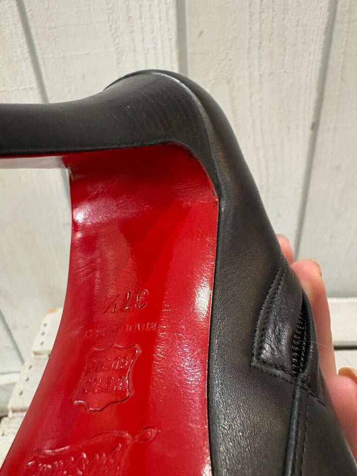 Christian Louboutin Leather Carezza Paris 100 Boots - Size 37.5