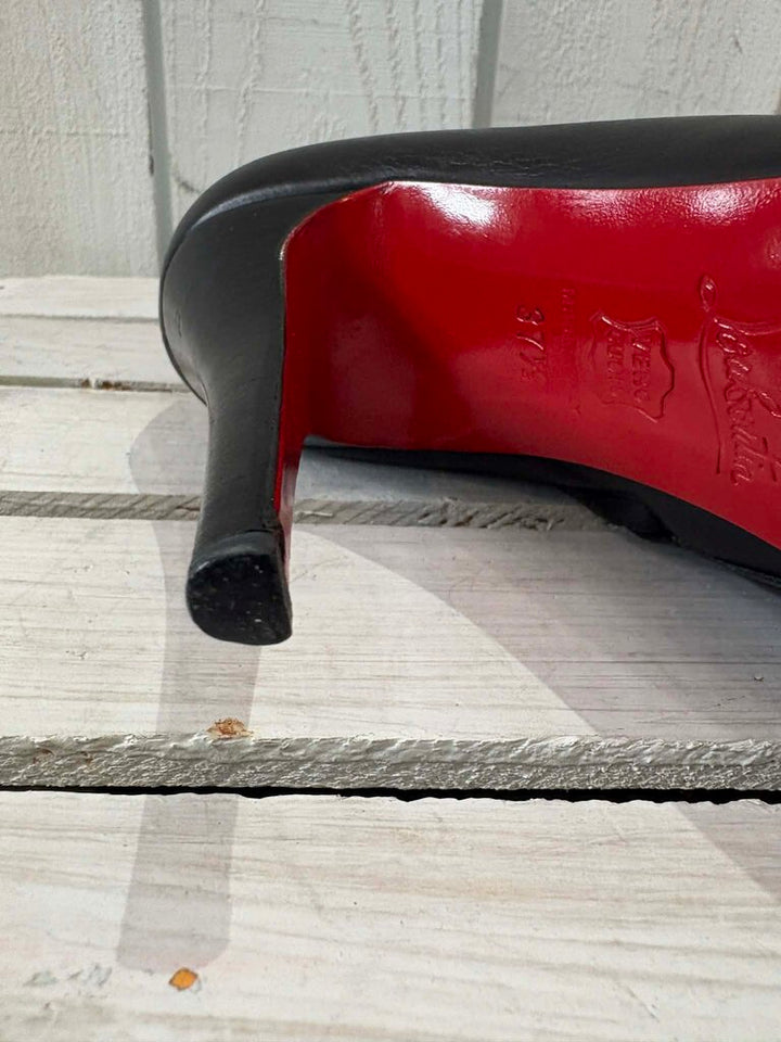 Christian Louboutin Leather Carezza Paris 100 Boots - Size 37.5