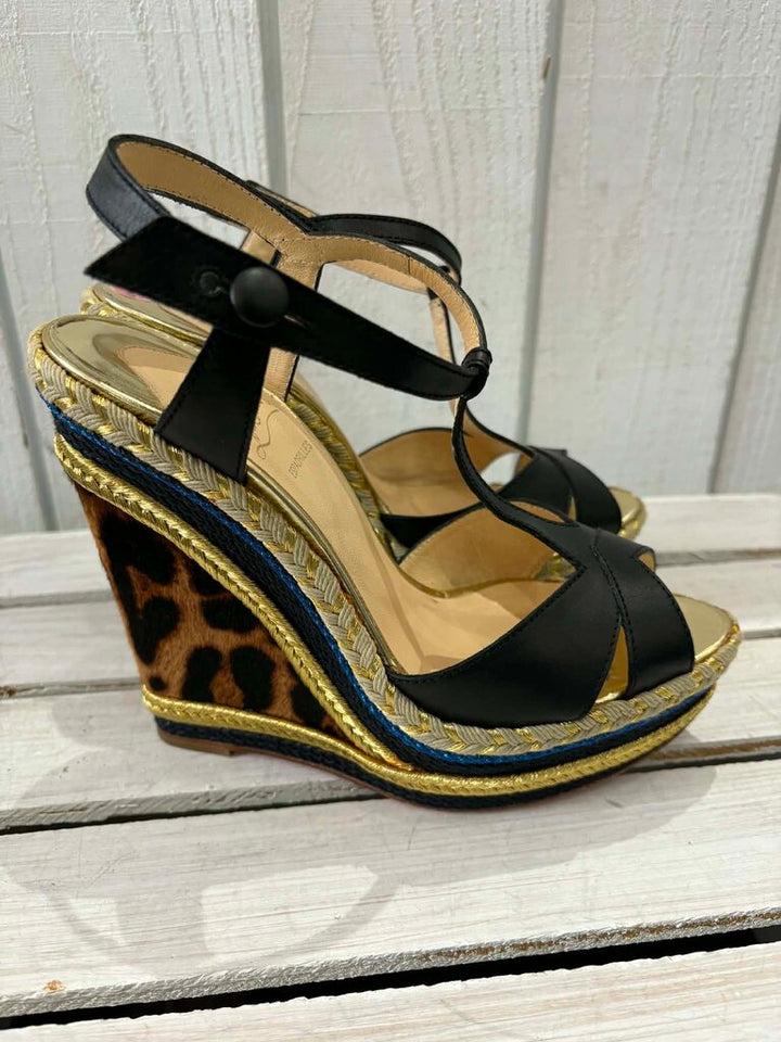 Christian Louboutin Marina Leige 140 Espadrilles - Size 37.5