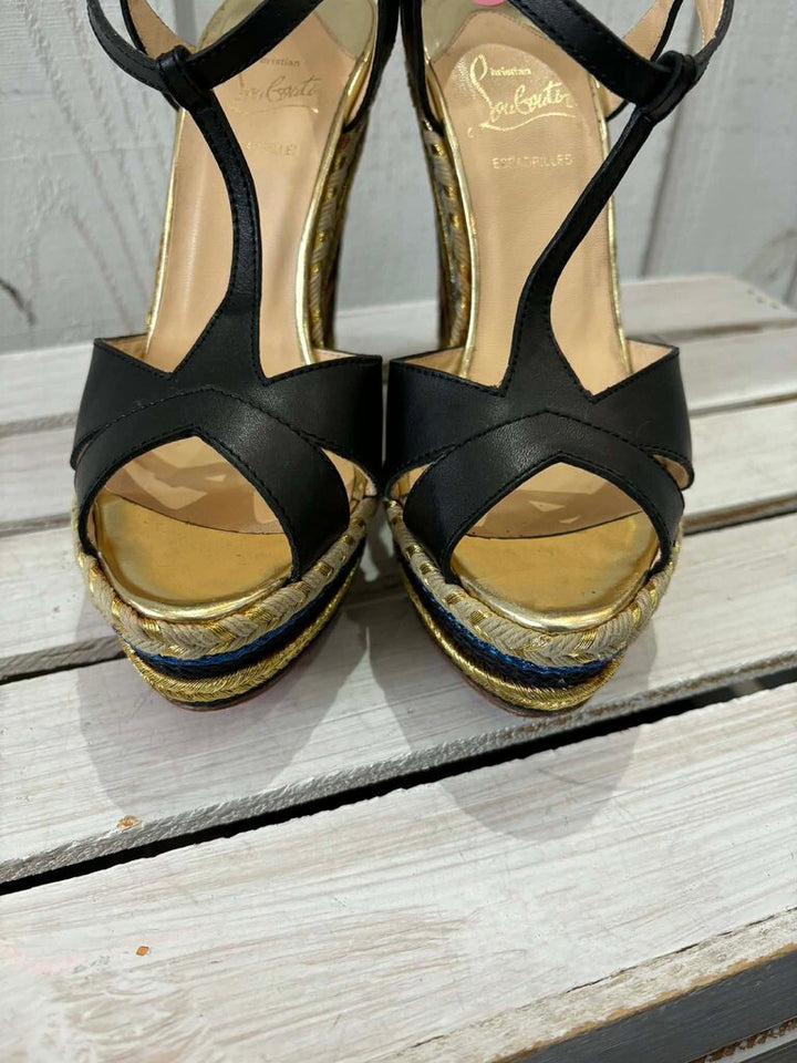 Christian Louboutin Marina Leige 140 Espadrilles - Size 37.5