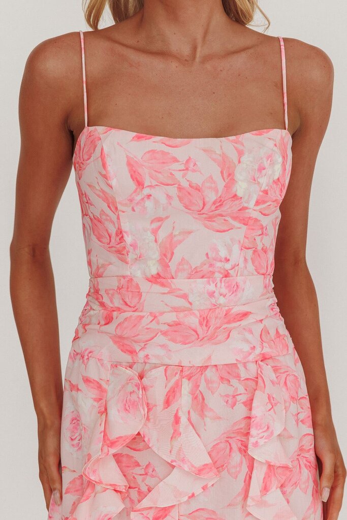 Saints & Secrets NWT Serif Ruffle Trim Split Maxi Dress - Size Small (Retails for $89)