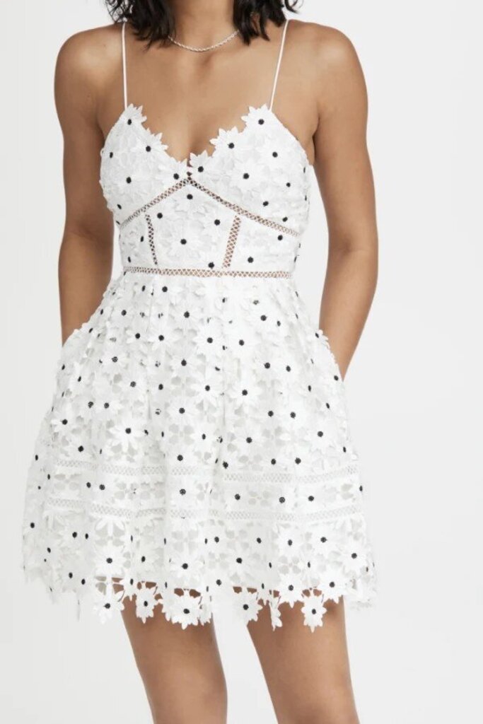 Self Portrait NWT Daisy Lace Azaelea Mini Dress - Size 2 (Retails for $439)