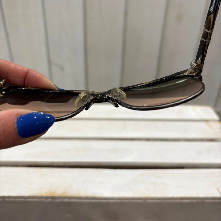 Persol 3034-S 399/87 Square Navigator Sunglasses (W/ Case)