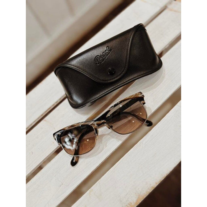 Persol 3034-S 399/87 Square Navigator Sunglasses (W/ Case)