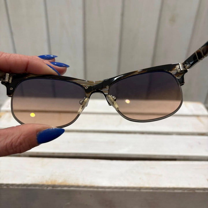 Persol 3034-S 399/87 Square Navigator Sunglasses (W/ Case)