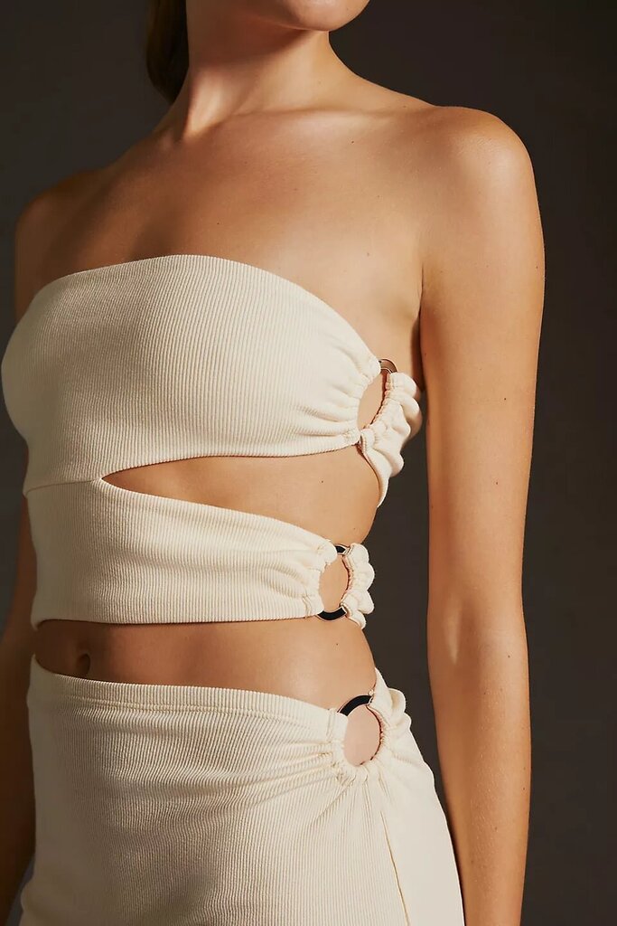 Bordeaux by Anthropologie NWT Strapless Cutout Dress - Size Small