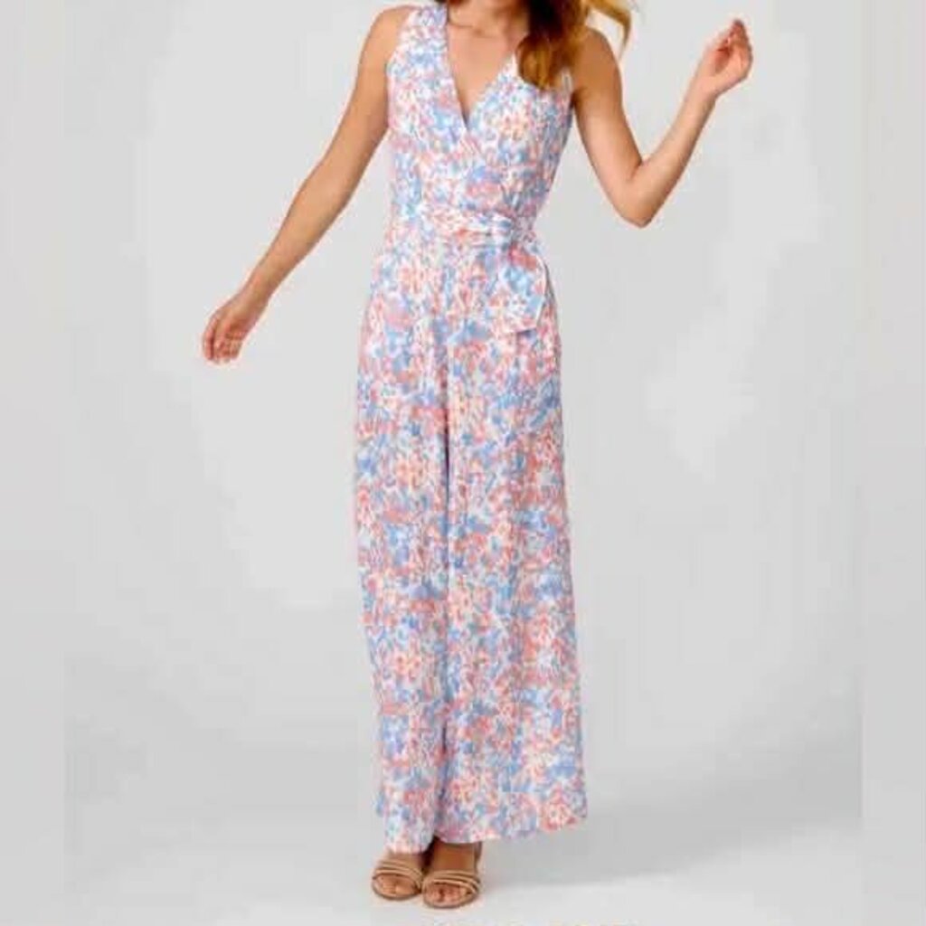 J McLaughin NWT Hermione Jumpsuit in Coral/Pier Pebble - Size 10 (Retails for $248)