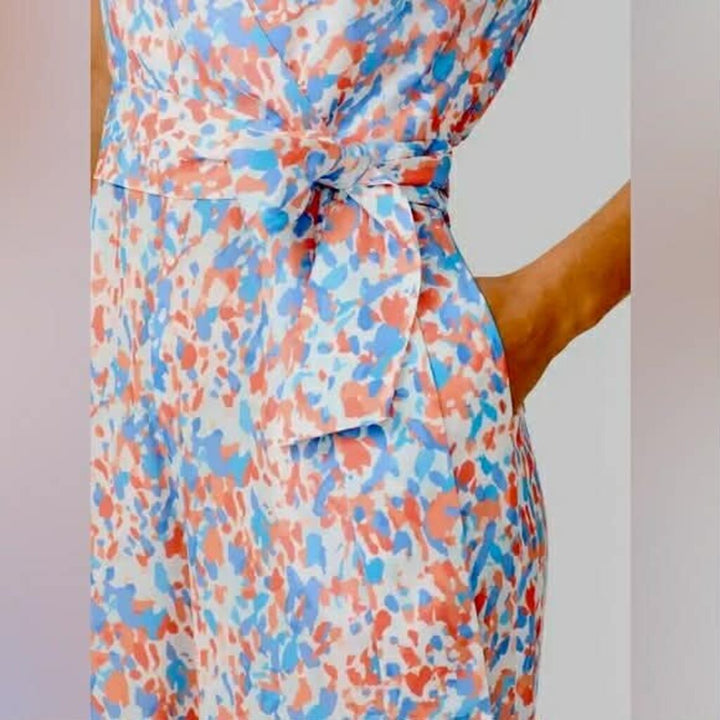 J McLaughin NWT Hermione Jumpsuit in Coral/Pier Pebble - Size 10 (Retails for $248)