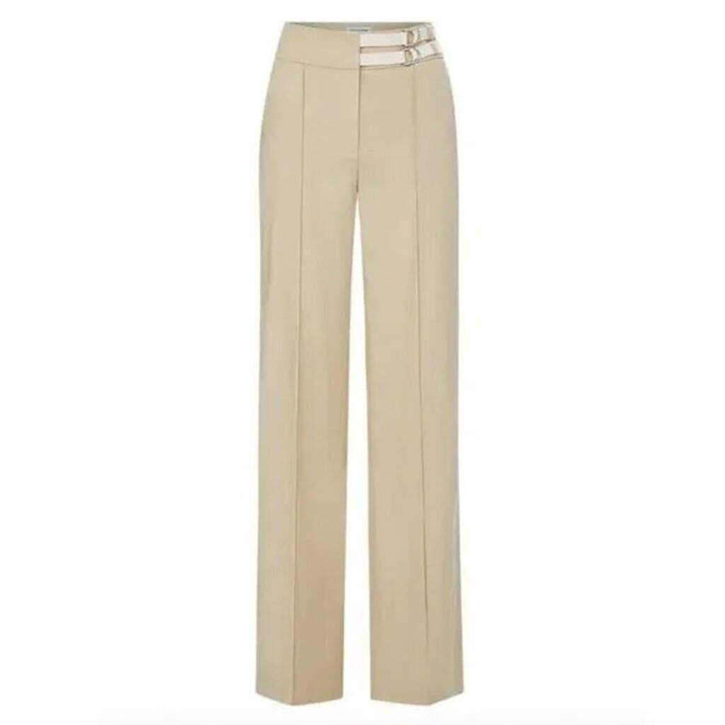 Veronica Beard NWT Cruz Linen Blend Straight Leg Pants With Belt - Size 10 (Retails for $448)
