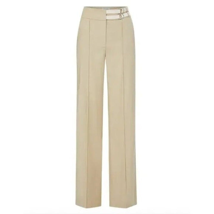 Veronica Beard NWT Cruz Linen Blend Straight Leg Pants With Belt - Size 10 (Retails for $448)