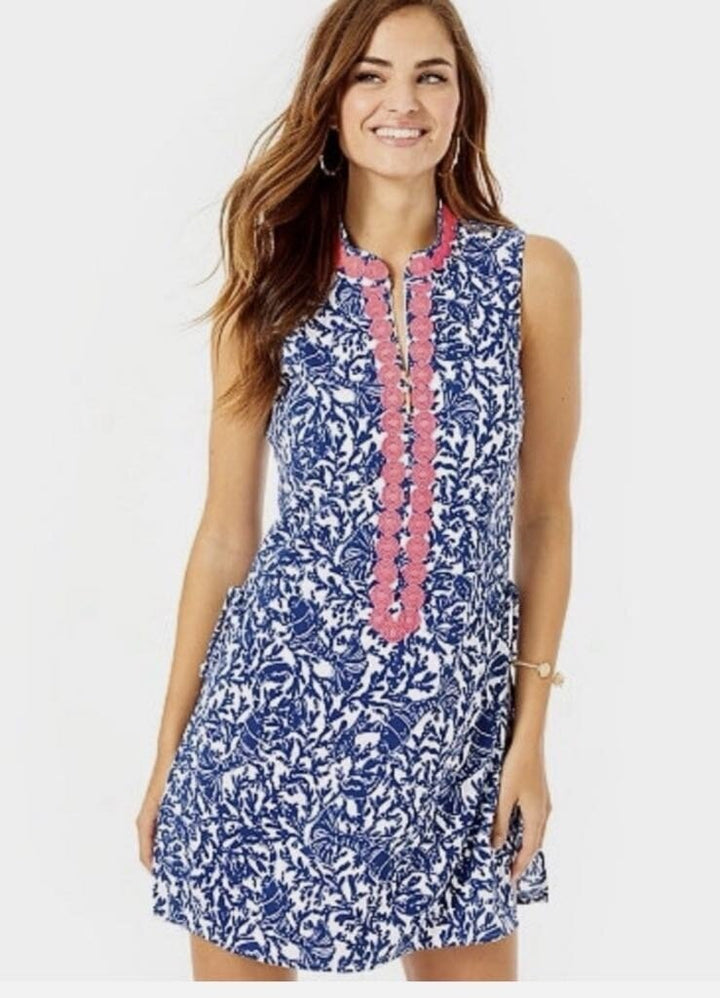 Lilly Pulitzer Navy Jonna Shift Romper- Size 6