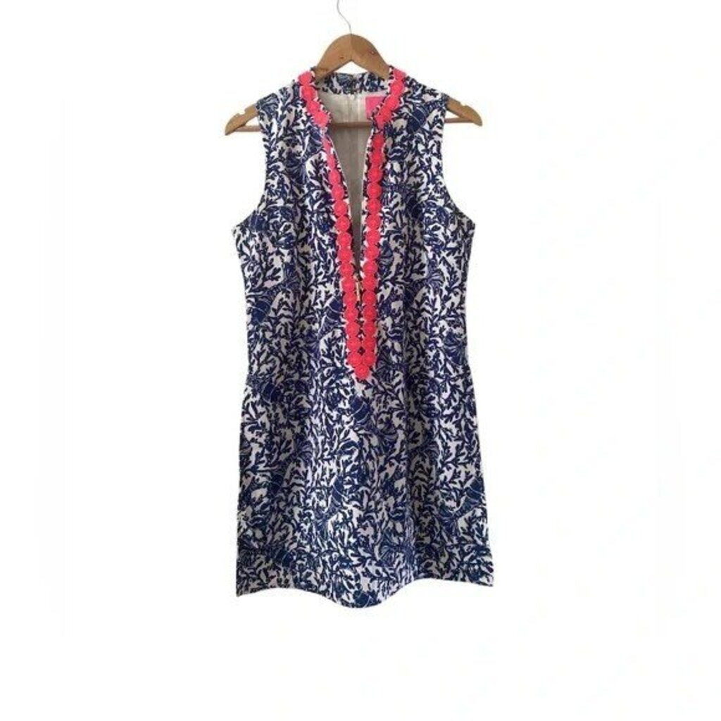 Lilly Pulitzer Navy Jonna Shift Romper- Size 6