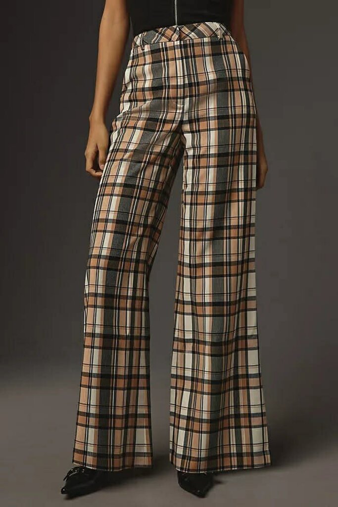 Maeve Flowy Wide-Leg Trousers - Size 6T