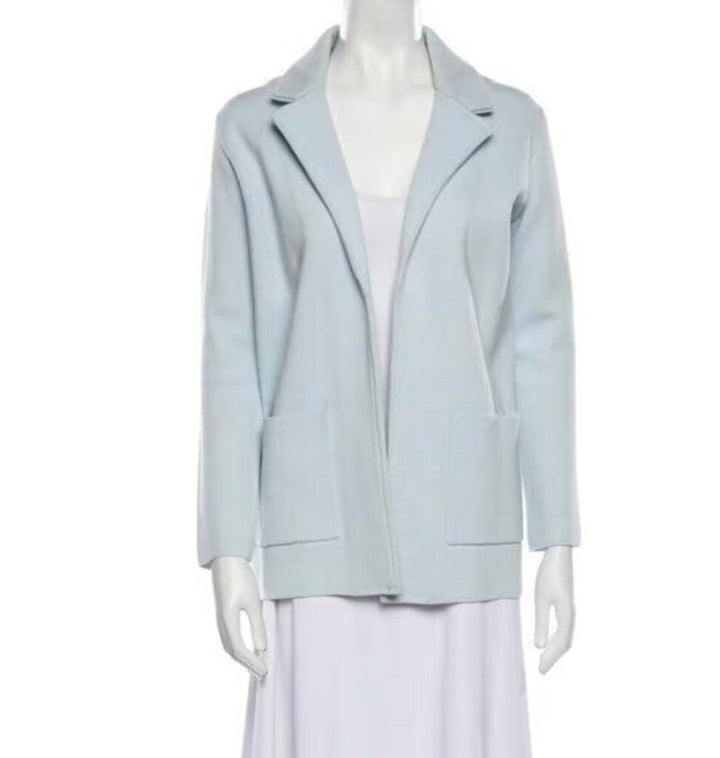 Magaschoni Wool Blend Open Front Cardigan - Size Medium