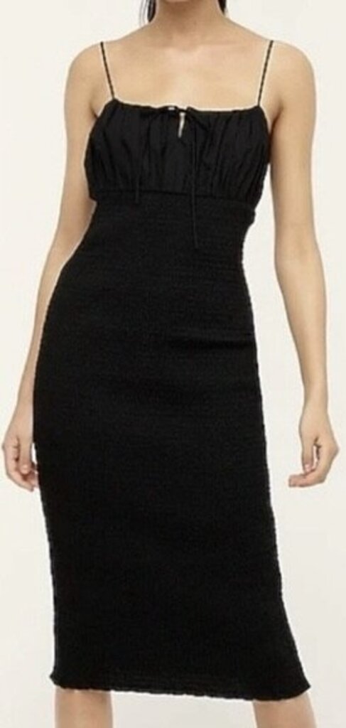 J Crew Smocked Tie Front Dress - Size 6