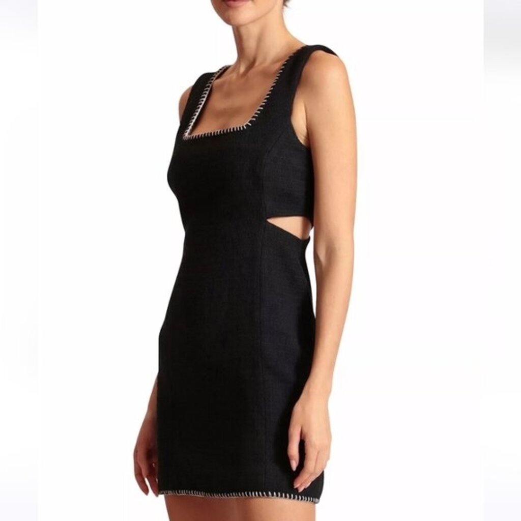 7 For All Mankind Tweed Square-Neck Sleeveless Sheath Dress - Size Small