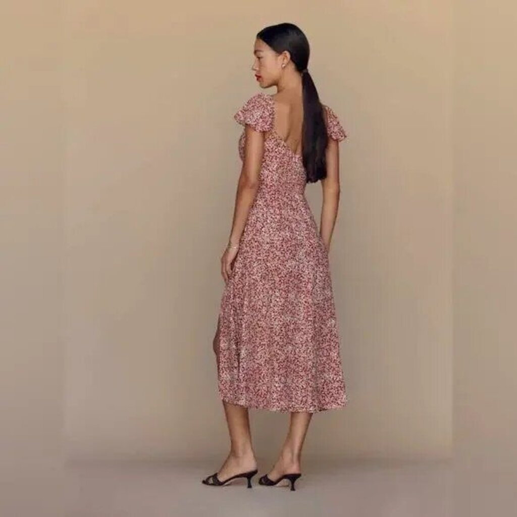 Reformation Baxley Dress NWT in La Vie En Rose - Size 2 (retails $228)