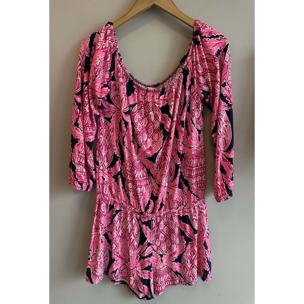 Lilly Pulitzer Lana Off The Shoulder Romper - Size Medium