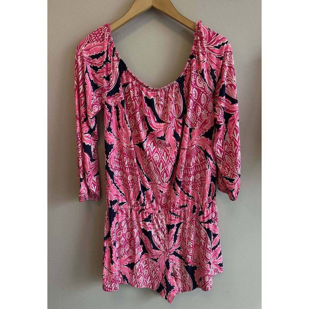 Lilly Pulitzer Lana Off The Shoulder Romper - Size Medium