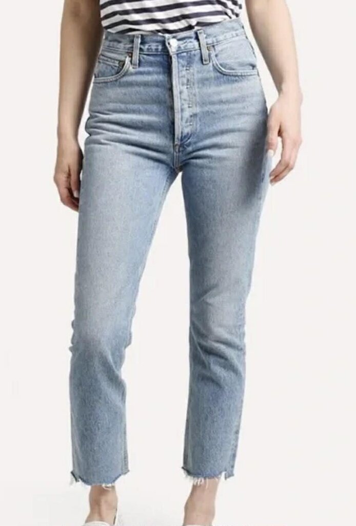 Agolde Riley Hi-Rise Straight Crop Jeans - Size 29