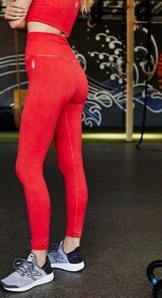 Free People Good Karma 7/8 Leggings in Red Apple - Size XS/S (Retails for $78)