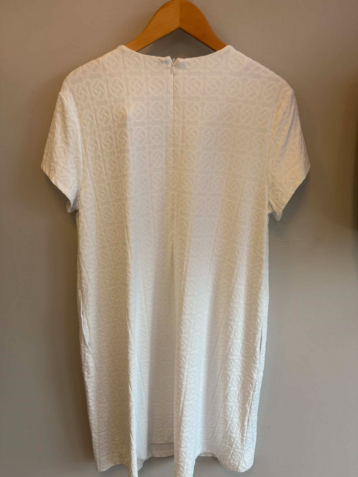 J. McLaughlin White Textured Catalina Cloth Dress - Size XL