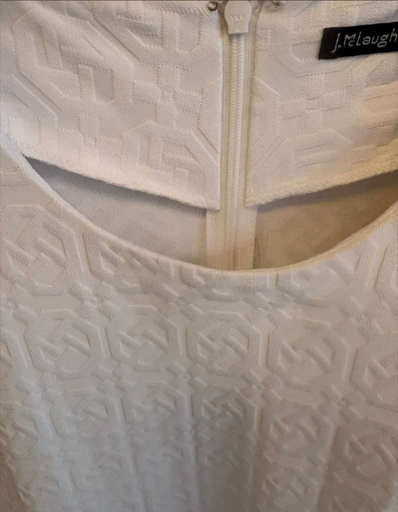 J. McLaughlin White Textured Catalina Cloth Dress - Size XL