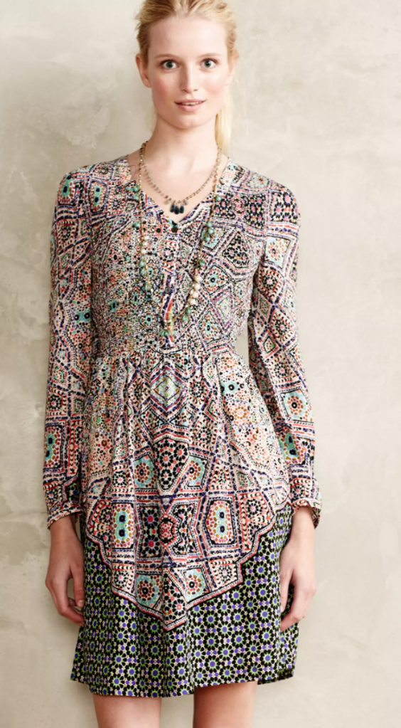 Maeve Tiled Amethyst Dress - Size XS