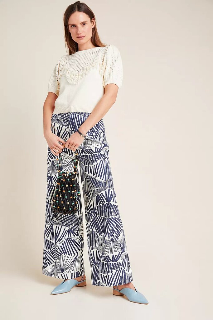 Anthropologie Kirstie Wide-Leg Pants - Size 0P